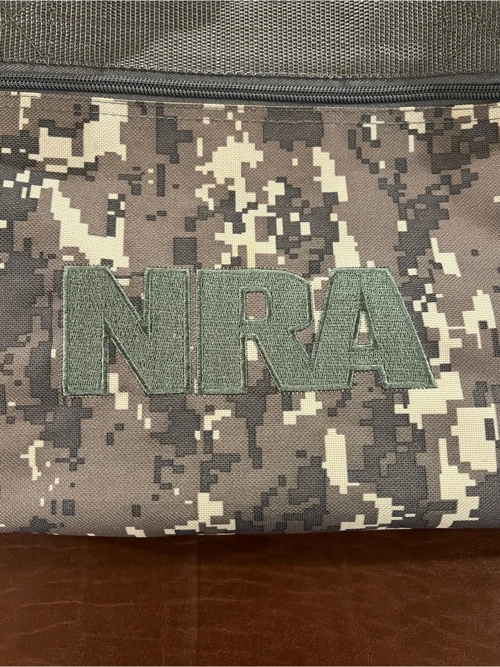NRA Camo Duffle Travel Bag - 20” x 12” x 9”